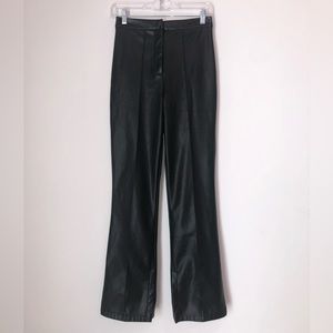 ASOS Design Women’s Size 4 Faux Leather Black Flared Pants